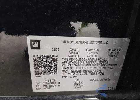 2020 Cadillac Xt4 Fwd Premium Luxury from USA, damaged, VIN 1GYFZCR42LF061479